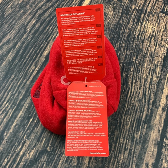 The North Face Unisex Beanie S/M Ragered Red NWT - Picture 7 of 8